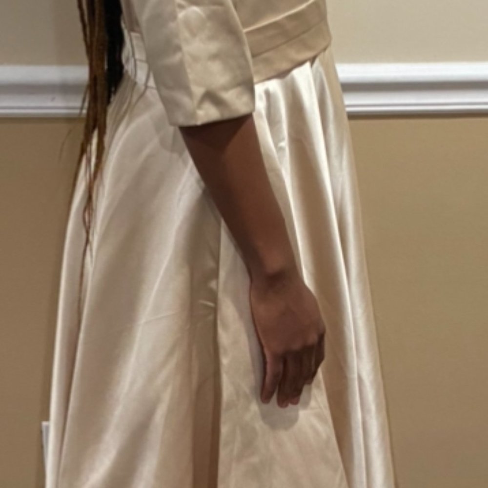 Brand New Double Layer A-Line Satin Dress - Picture 6 of 9